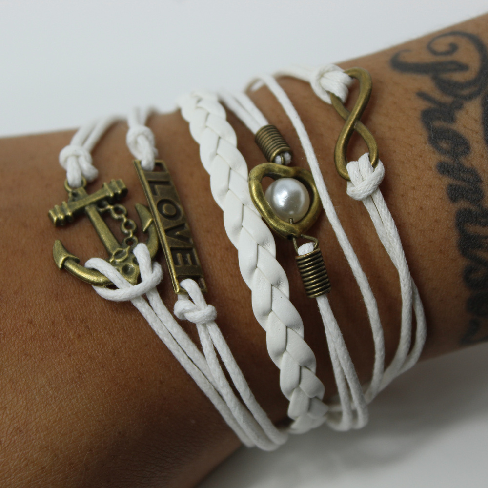 White Anchor Bracelet